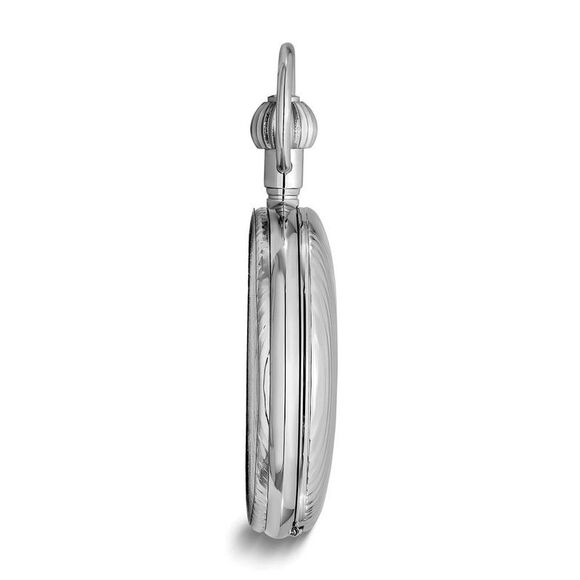 Charles Hubert Chrome Finish Brass Striped Pocket Watch